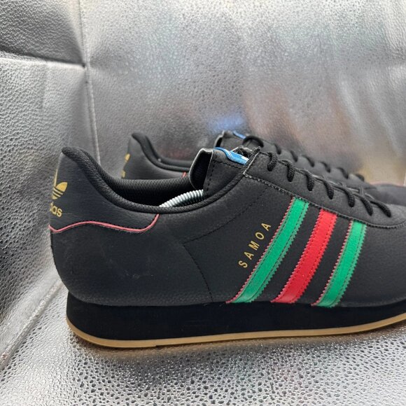 Size 13 Adidas Samoa‎ Mens Black Scarlet Gum Low Top Trainers Shoes EG6086 main image 12